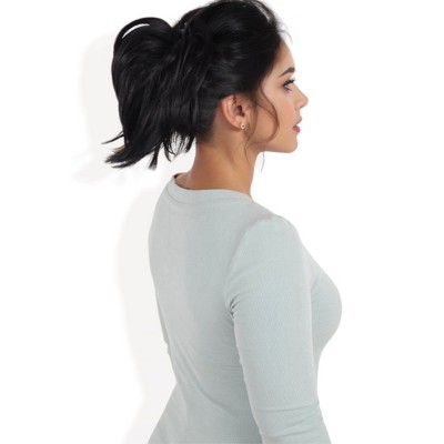 Alilang Messy Bun Hair Piece Updo Synthetic Tousled Ponytail Hairpiece 8 Inch