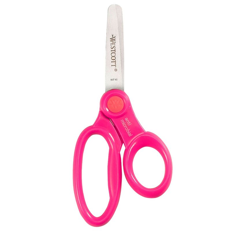 Westcott® Kids Blunt 5" Scissors with Storage Rack, Assorted Colors, Set of 12, 3 of 4
