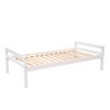 NicBex Twin over Twin Bunk Bed with Desk Pine Bed Frame with 2 Shelves, 4 Drawers, Storage Stairs and Guardrail, No Box Spring Required, White - 4 of 4