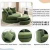 CLIHOME 360° Swivel Accent Barrel Chair with Storage Ottoman & 4 Pillows, Modern Chenille Leisure Chair Round Accent - 4 of 4