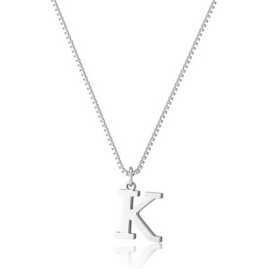 Personalized Initial Choker Gold Plated Dainty Letter Pendant Necklace Gift Silver-K - 1 of 4