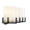 Savoy House Eaton 4 - Light Vanity in  Matte Black/Warm Brass - 2 of 4