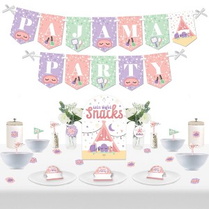 Big Dot of Happiness Pajama Slumber Party - DIY Girls Sleepover Birthday Party Signs - Snack Bar Decorations Kit - 50 Pieces - 1 of 4