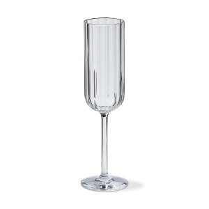 tag Riley Acrylic Champagne Flutes -Clear Drinkware for Everyday Use - Hand Wash Only, 9.25" Tall - 1 of 1