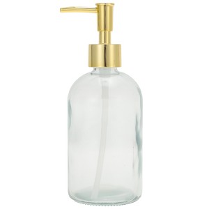 Unique Bargains Durable Cylinder Glossy Soap Dispenser 1 Pc - 1 of 4