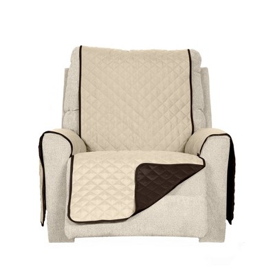 Espresso and Clay Water-Resistant Reversible Recliner Cover