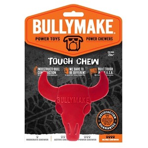 Bullymake Red Bull Horns with Beef Flavor Tough Chew Dog Toy - 1 of 4