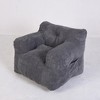 Vynxaria Bean Bag Seats - Dark Gray Tufted Sofa for Adults & Kids - 2 of 4