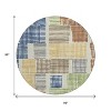 Beige Gold And Blue Geometric Washable Indoor Outdoor Area Rug - 3 of 4
