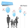 PartyWoo Balloons Light Blue Baby Pastel Sky Aqua 18 12 10 5 Inch 85 pcs - 2 of 4