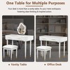 40" Modern Vanity Table Set with Mirror Touch Screen Lighted Mirror, Dressing Table and Cushioned Stool Set with 2 Large Drawers, White - 4 of 4
