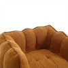 Bean Bag Sofa with Ottoman, Modern Soft Bean Bag Chair with Armrests, Chenille Square Lazy Couch - 3 of 4