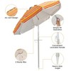 Tangkula 6.5Ft Beach Umbrella w/ Tilt Mechanism Sand Anchor Carrying Bag - 3 of 4