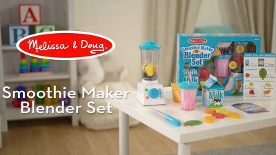 Melissa & Doug Milkshake Blender 19 Pieces Toy Kitchen Appliance Set 