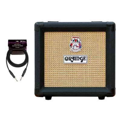 Orange Amplifiers PPC108 20W 1 x 8 Inch Black Speaker Guitar Cabinet Bundle