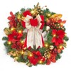 Christmas Wreath, 24 Inch Artificial Wreath with 20 LED Lights and 8 Modes, Pine Needles and Red Berries, Suitable for Indoor and Outdoor Decoration - 2 of 4