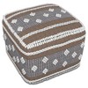 Boxwood Outdoor/Indoor Pouf White/Beige/Gray - WyndenHall: Contemporary Square Upholstered, No Assembly Required - 3 of 4