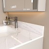 KTMBDW 43/37/31'' Rectangular Bathroom Sink with Marble Vanity Top, Predrilled Centerset and 4-Inch Backsplash, Stain-Resistant, Easy-To-Clean- White - 4 of 4