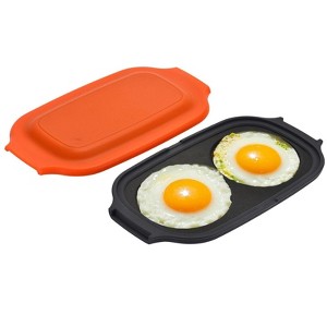Itopfox Microwave Egg Fryer & Cooker for Breakfast Sandwiches, Poacher & Maker for 2 Eggs, Dishwasher-Safe & BPA-Free, Quick & Easy Microwave Cooking - 1 of 4