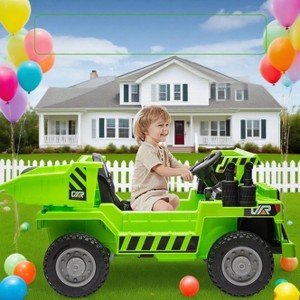 Ride on Toys for Kids 4-8,Ride On Dump Truck, 12V 4WD Kids Electric Car,Ride On Toys with Electric Dump Bed and Shovel,Two Speeds - 1 of 4