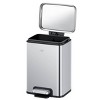 EKO Stainless Steel 6L Madison Step Trash Can Brushed: Indoor Silver Kitchen Trash Can with Lid, Spot Clean, 11.8" Height - 3 of 4