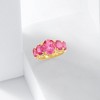 Ross-Simons 4.58 ct. t.w. Pink Topaz 5-Stone Ring in 18kt Gold Over Sterling - 4 of 4