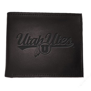 Evergreen NCAA University of Utah Black Leather Bifold Wallet Officially Licensed with Gift Box - 1 of 1