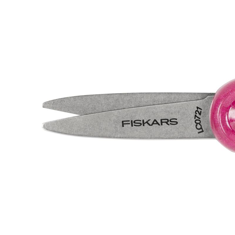 Fiskars 5&#34; Sparkle SoftGrip Point Kids&#39; Scissors Pink, 3 of 9