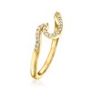 RS Pure by Ross-Simons 0.12 ct. t.w. Lab-Grown Diamond Wave Ring in 18kt Gold Vermeil - 3 of 4