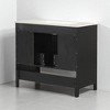 36" Freestanding Bathroom Vanity with Ceramic Sink, 2 Doors, 2 Drawers, Open Shelf, Black Solid Wood & MDF Cabinet - 4 of 4