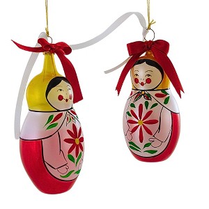 Italian Ornaments 5.5 Inch Russian Matryoshka Nesting Doll Set Heirloom Keepsake Tree Ornament Sets - 1 of 4
