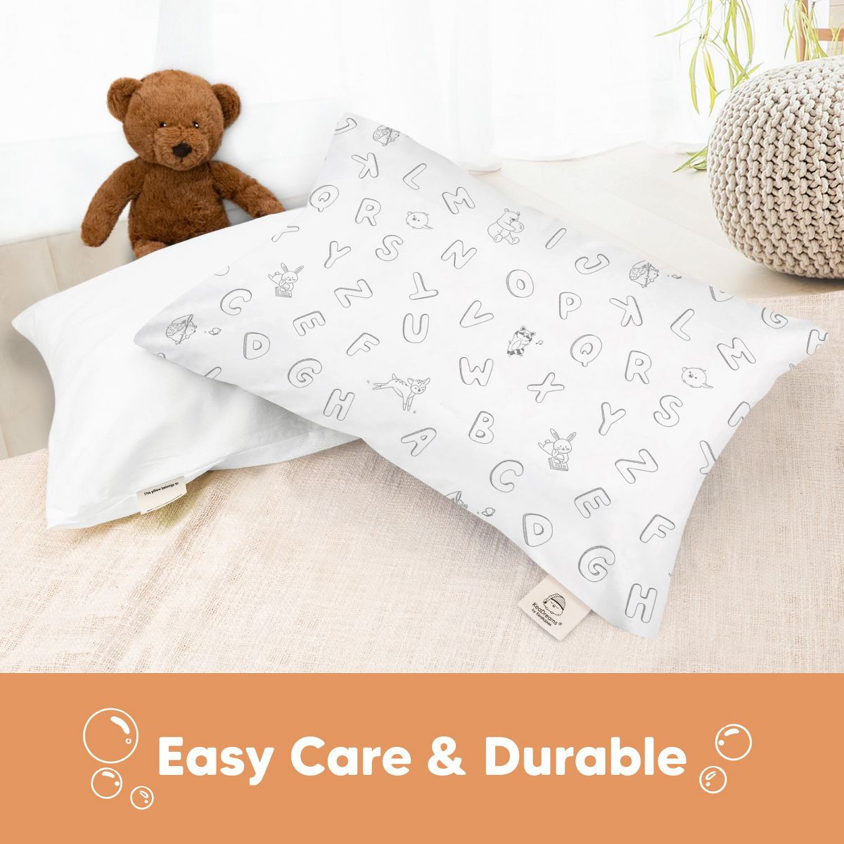 KeaBabies Toddler Pillowcase for 13X18 Pillow, Organic Toddler Pillow Case, Travel Pillow Case Cover - thumbnail 7