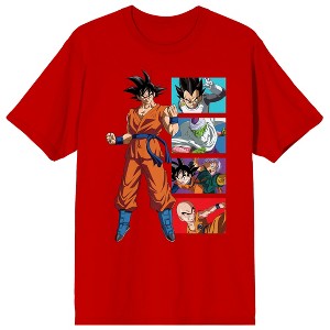 Dragon Ball Super Goku Character Panels Men's Black T-shirt - 1 of 3