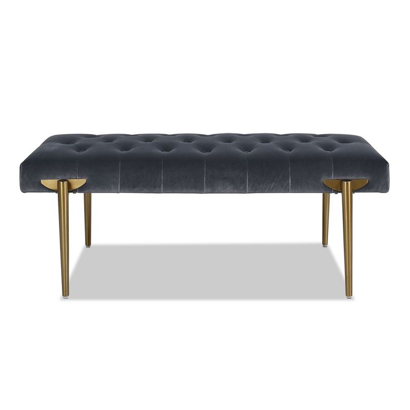 Jennifer Taylor Home Aria Upholstered Gold Accent Bench, 1 of 10