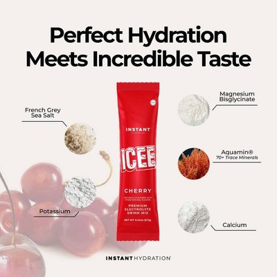 Instant Hydration Icee Cherry Electrolyte Drink Mix Sports Drink - 10ct/67gms