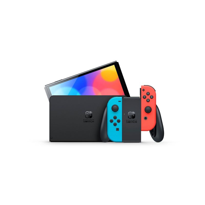 Nintendo Switch - OLED Model with Neon Red &#38; Neon Blue Joy-Con, 3 of 7