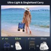 Heavy Duty Collapsible Wagon Cart with 5" All-Terrain Wheels & Drink Holders, Fit for Beach Camping Grocery - 3 of 4