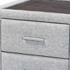 Baxton Studio Cadmus Channel Tufted Fabric 2 Drawer Nightstand Light Gray - 3 of 4