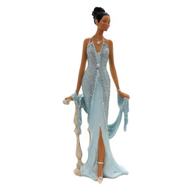 Black Art 12.75" Grace Figurine Blue Evening Gown  -  Decorative Figurines