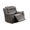 Royal Hampton Fabric Manual Recliner Chair with Pillow Top Arms, Gray - 2 of 4