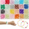 Unique Bargains Round Glass Beads for Bracelets 8mm Assorted Colors for Bracelet Making and DIY Crafts 480 Pcs - 3 of 4