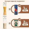 60oz Airtight Glass Jars Set of 3 with Lids, Tall Spaghetti Container with Clear Preserving Seal Wire Clip Fastening, Pasta jar for Oat, Dry Goods - 3 of 4
