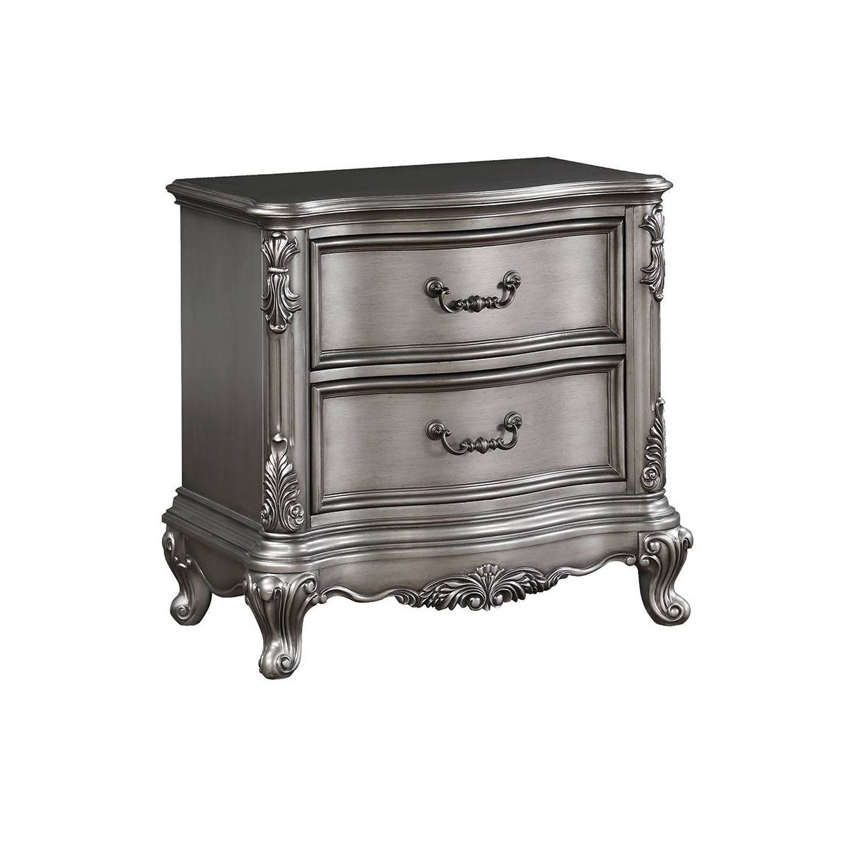 Acme Furniture Ariadne Nightstand Antique Platinum Finish