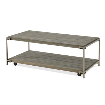 Corbeta Aged Graphite 3-Piece Metal Frame Wood Coffee Table Set