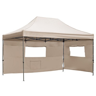 Whisen 10 x 15 Pop Up Canopy Tent, Heavy Duty Party Tent with Sidewalls, Height Adjustable