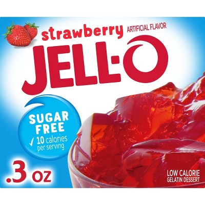 JELL-O Sugar-Free Strawberry Gelatin - 3oz