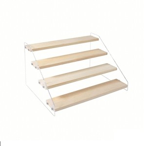 SEVOBAL Utility Storage Shelves Wooden Trading Card Display Stand Riser Shelf for Magnetic Holders Graded Cards, Beige, 12"*8.46"*6.22" - 1 of 4