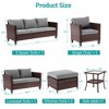 Sonkuki 7 Pieces Outdoor Furniture Set with Side Table, Patio Chair with Washable Cushion - 3 of 4