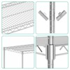 4 Tier Utility Storage Shelves, 800 Lbs Heavy Duty Metal Shelving Unit with Wheels, Adjustable Shelves, Rolling Storage Racks for Garage, Warehouse - 3 of 4