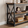 47 Inch Rustic Entryway Table, Farmhouse Hallway Table, Console Tables for Entryway, 3 Tier Sofa Tables for Living Room, Industrial Entry Table - 4 of 4